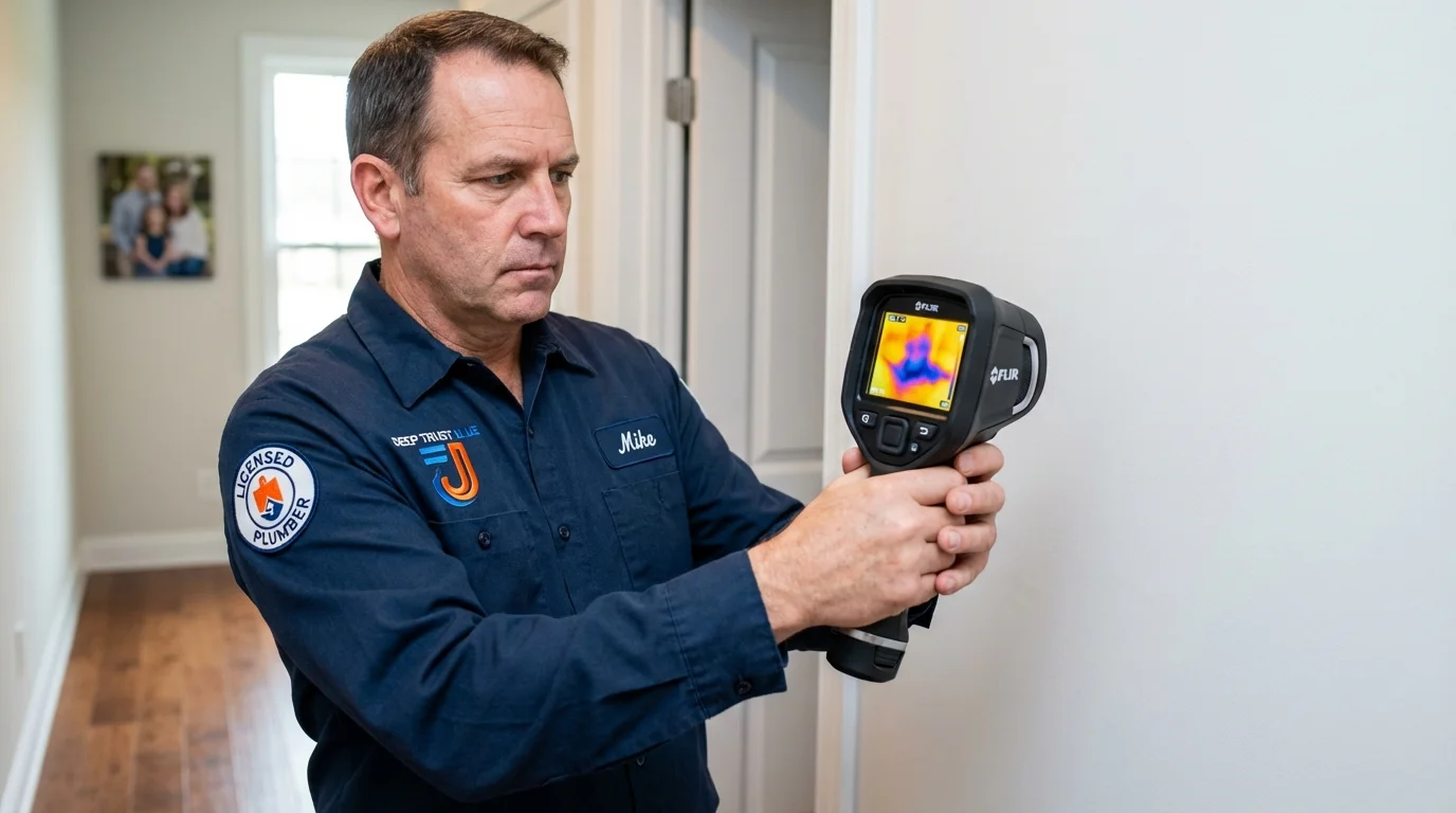 Thermal imaging leak detection by Johns Plumbing LLC in New Sharon